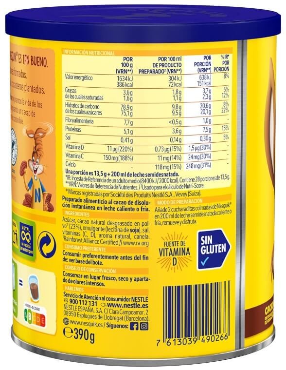 Nesquik Cacao Instantáneo 390G