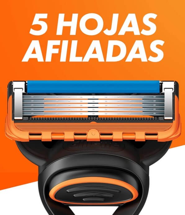 Gillette Fusion5 Recambios 4 Unidades