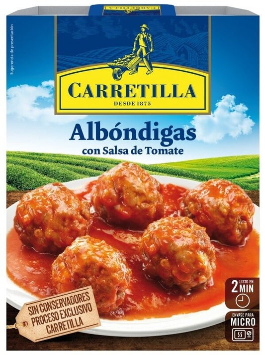 Carretilla Albóndigas con Salsa de Tomate 300g – Sabor Casero en Solo 2 Minutos