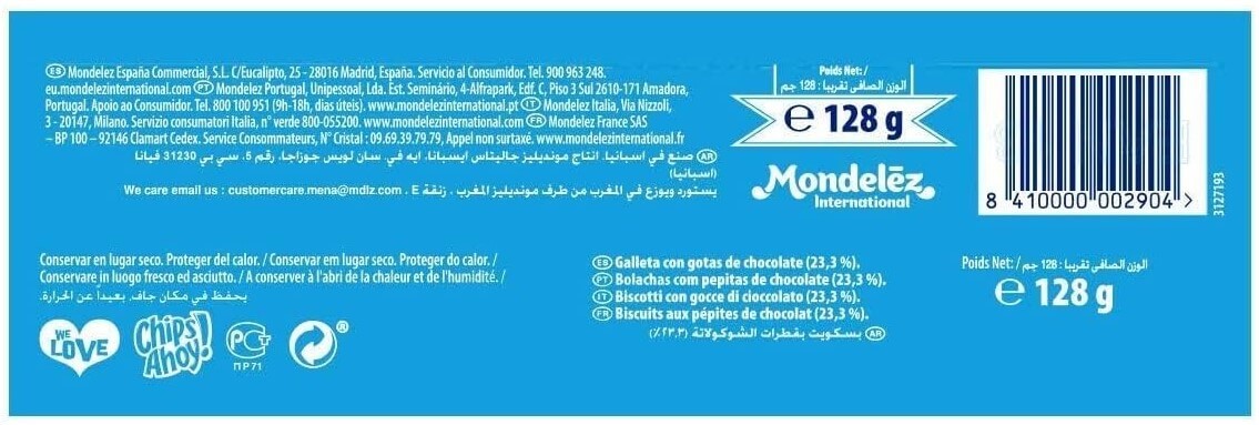 Chips Ahoy! Original 128G – La Galleta Clásica que Nunca Pasa de Moda