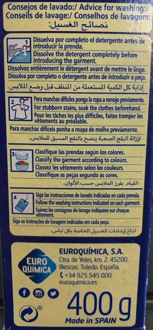 Lagarto Detergente en Polvo Lavado a Mano 400G