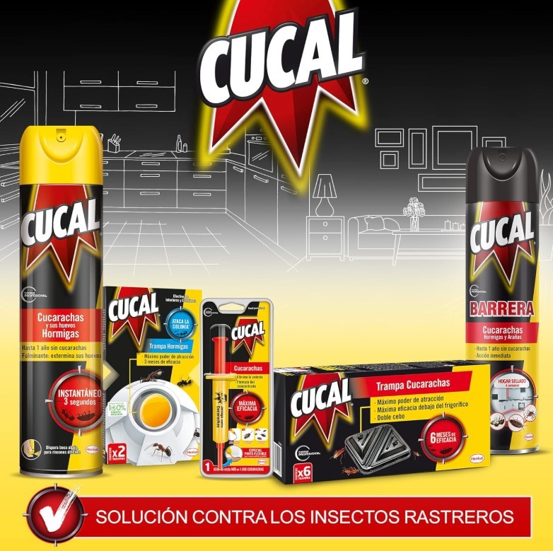 Cucal Barrera Cucarachas, Hormigas y Arañas 400 ml - Protección Eficaz y Duradera contra Insectos