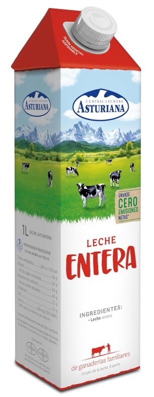 Central Lechera Asturiana Leche Entera Pack 6 x 1L