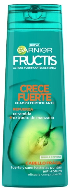 Garnier Fructis Champú Fortificante Crece Fuerte 360 ml – Cabello Más Fuerte y Saludable Desde la Raíz