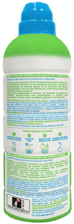 Sanicentro Desinfectante para Frutas y Verduras 750 ml