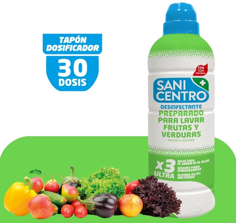 Sanicentro Desinfectante para Frutas y Verduras 750 ml