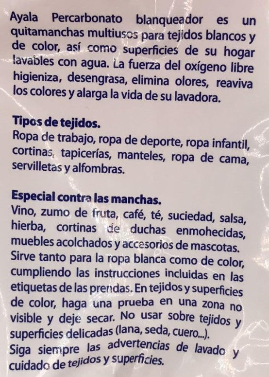 Ayala Percarbonato Sódico Blanqueador 750G