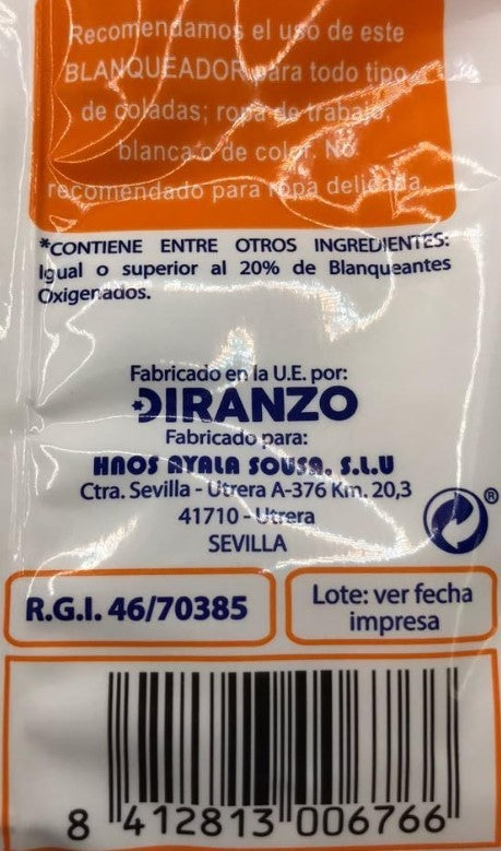 Ayala Percarbonato Sódico Blanqueador 750G