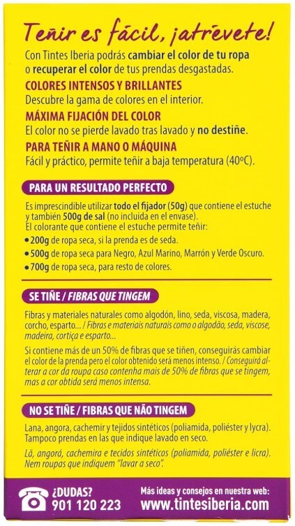 Iberia Tinte para Ropa Gris 40°C - Teñir y Transformar Tus Prendas con Estilo
