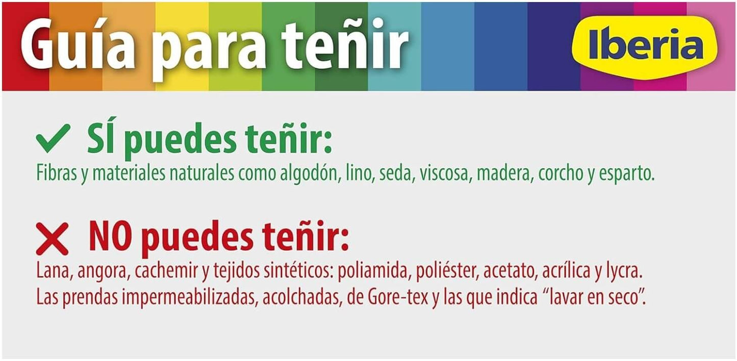 Iberia Tinte para Ropa Gris 40°C - Teñir y Transformar Tus Prendas con Estilo