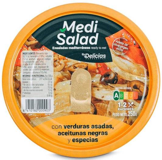 Medisalad Ensalada Mediterránea 250g - Sabor Auténtico Listo para Disfrutar