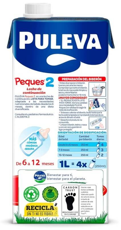 Puleva Peques 2 Leche de Continuación 6x1L - La Nutrición que tu Bebé Necesita para Crecer Saludable