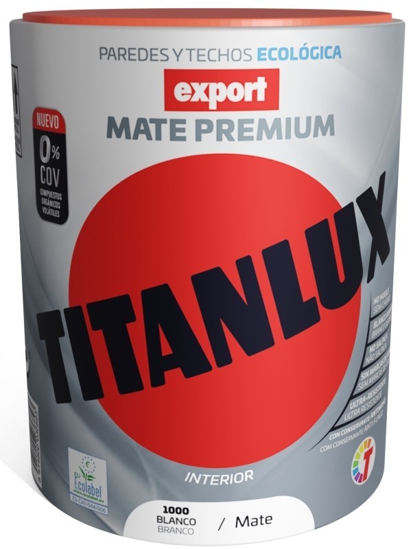 Titanlux Pintura Mate Premium Blanco 750 ml
