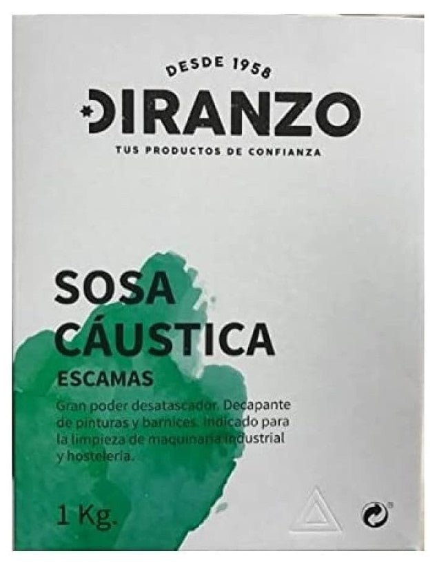 Diranzo Sosa Cáustica Escamas 1 kg - La Solución Profesional para la Limpieza y Decapado Industrial