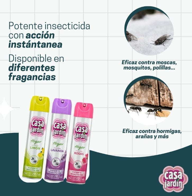 Casa Jardín Lavanda Insecticida Aerosol 600 ml – Protección Inmediata con Aroma Relajante