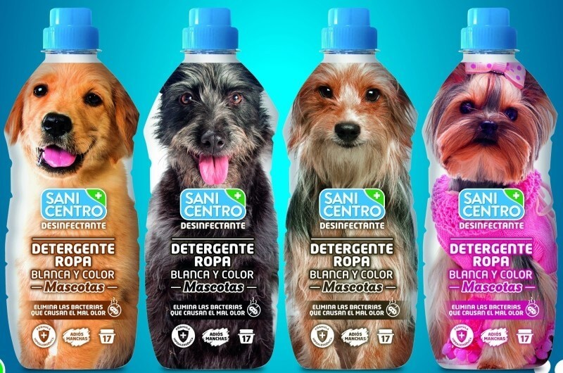 Sanicentro Detergente Ropa Desinfectante Blanca y Color Mascotas 17D 1L