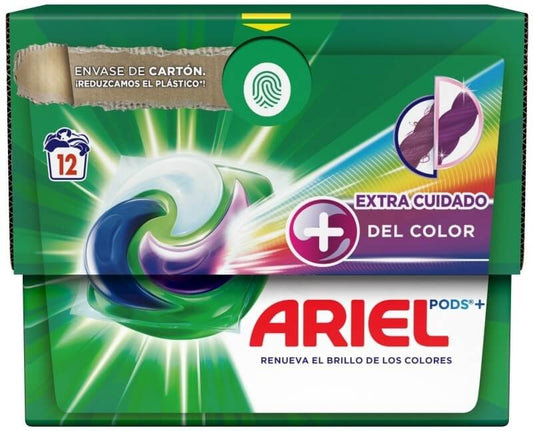 Ariel 12 Tabs - Extra Cuidado Del Color Renueva el Brillo