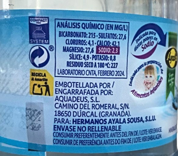 Ayala Agua Mineral Natural Pack de 20 x 500 ml – Hidratación Pura y Refrescante