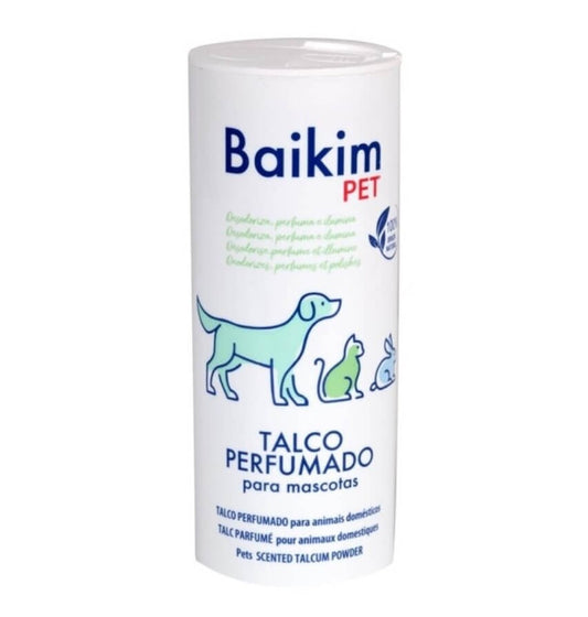 Baikim Pet Talco Perfumado para Mascotas 100g - Neutraliza Olores y Cuida el Pelaje de Tu Compañero
