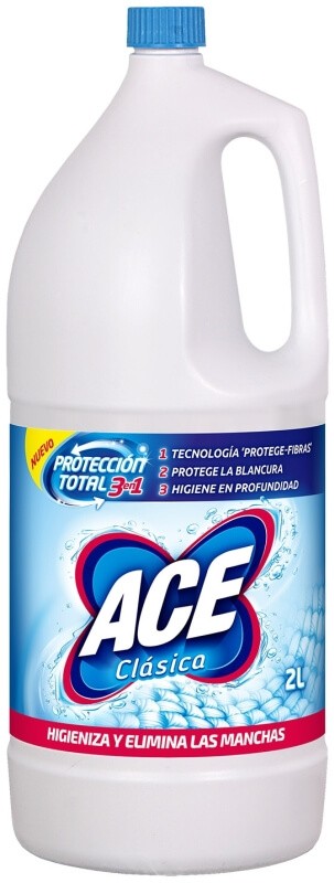 Ace Clásica Lejía 2L - Higieniza y Elimina Las Manchas