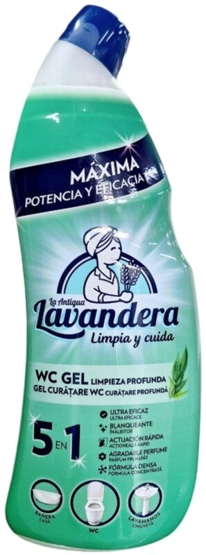 La Antigua Lavandera WC Gel 750 ml – Máxima Potencia y Eficacia para la Limpieza Profunda de tu Inodoro