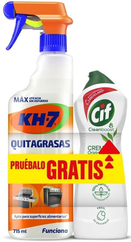 Kh-7 Quitagrasas 715 Ml + Cif 250 ML -Eficacia sin Esfuerzo