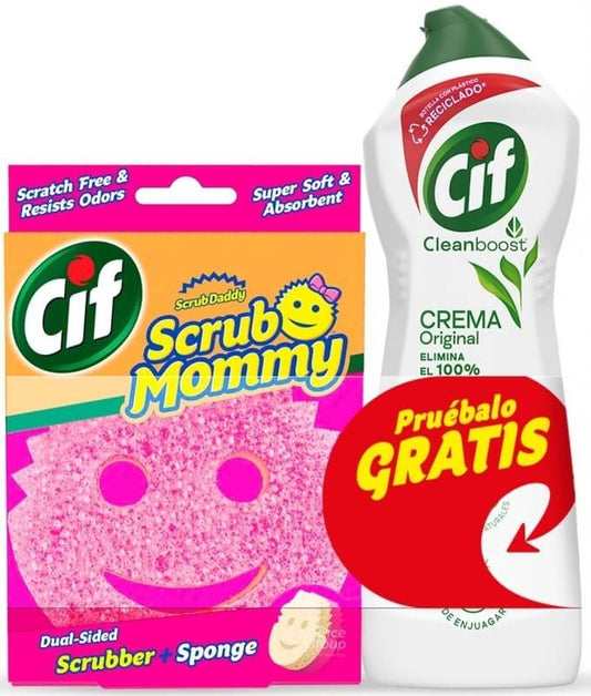 Scrub Daddy Mommy Esponja + Cif Cleanboost