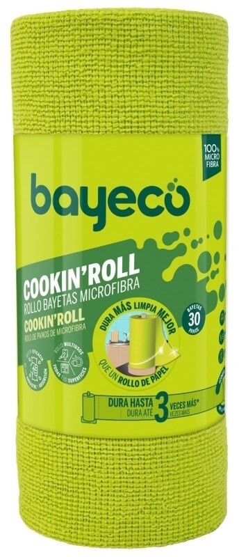 Bayeco Bayeta Microfibra Rollo 30U - Dura Más y Limpia Mejor