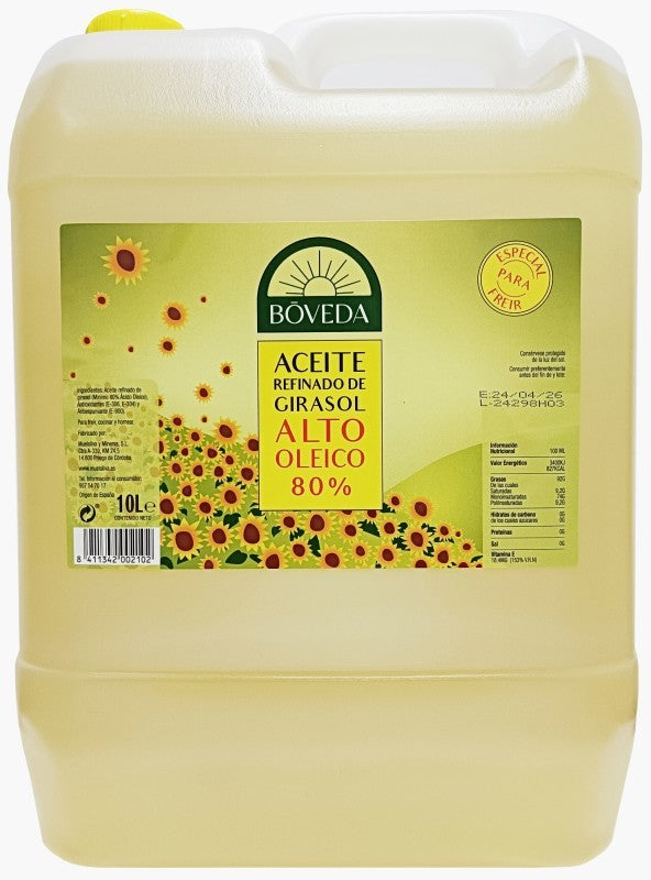Boveda Aceite Refinado de Girasol Alto Oleico 80% GFA 10L