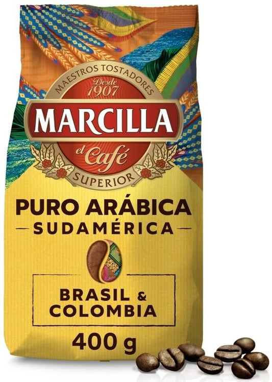 Marcilla Café Puro Arábica Sudamérica Brasil y Colombia 400G