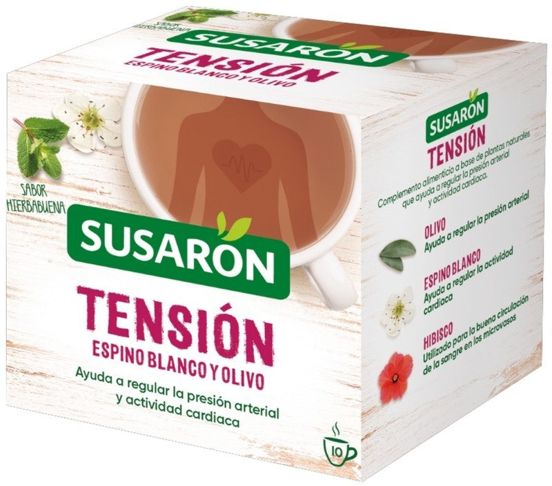 Susaron Tisana Tension Infusión de Espino Blanco y Olivo10 SB - regular la presión arterial y la actividad cardíaca