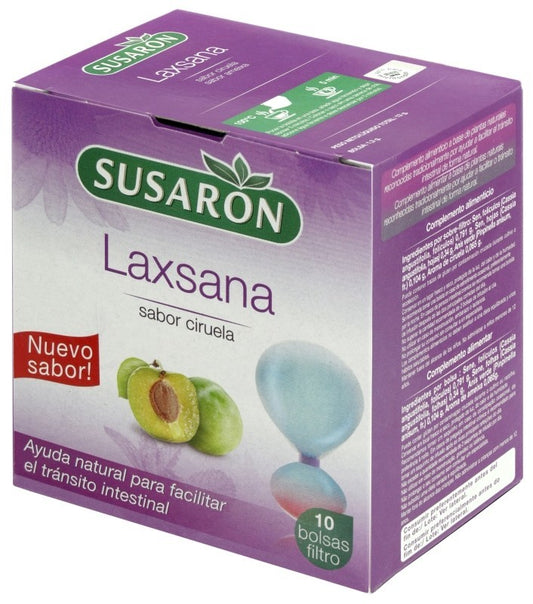 Susaron Tisana Susarón Laxsana Infusión Natural con Sabor a Ciruela 10 Bolsitas - favorece el tránsito intestinal