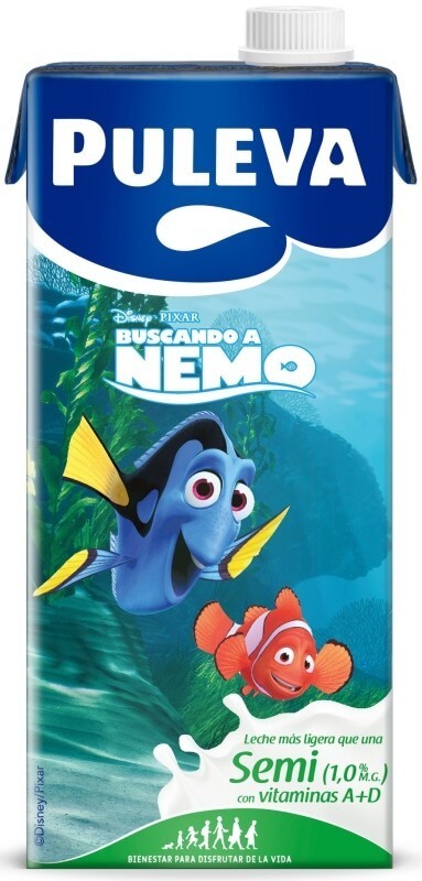 Puleva Leche Infantil Semi-desnatado Disney Pack 6 x 1L