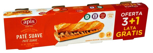 Apis Paté Suave Pack 3 + 1 x 80G