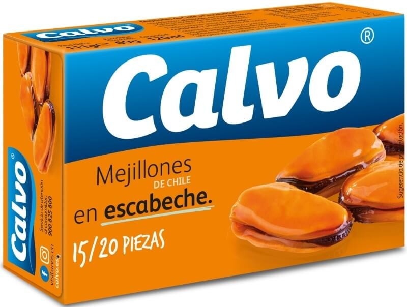 Calvo Mejillones en Escabeche 15-20 Piezas RO-111
