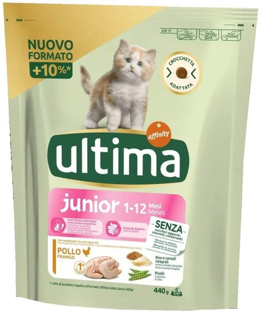 Ultima Junior Pollo Pienso para Gatos 1-12 Meses 440 g – Nutrición Completa para Gatitos en Crecimiento