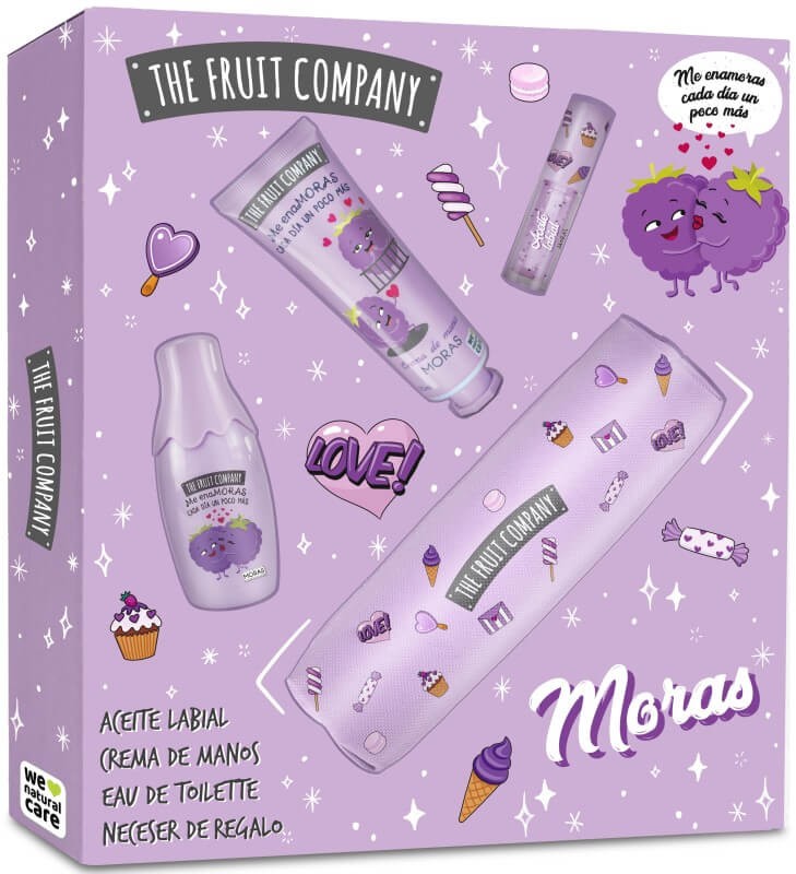 The Fruit Company Estuche Moras Aceite Labial Crema de Manods EAU de Toilette y Neceser re Regalo