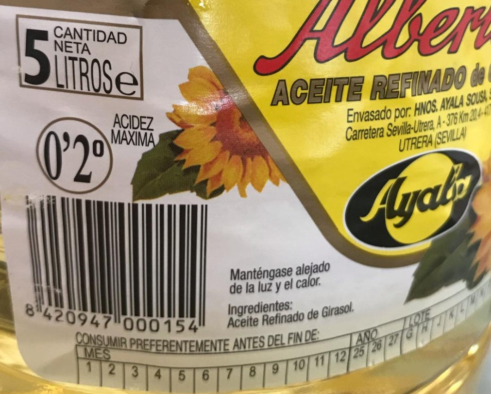 Albertosol Aceite Refinado de Girasol 5L