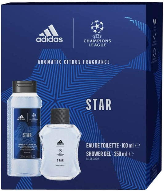 Adidas UEFA Star Estuche 100 Ml + Gel