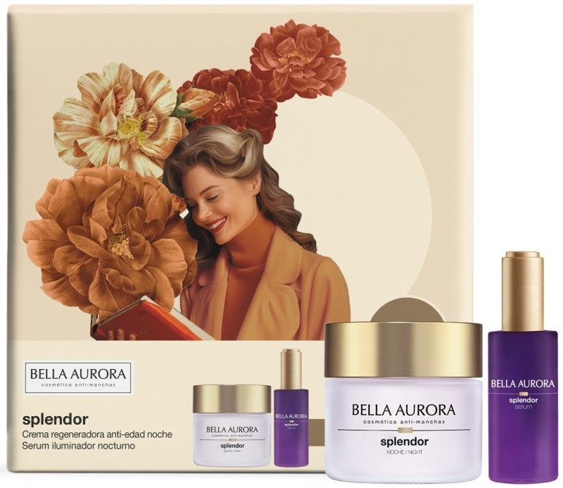 Bella Aurora Estuche Splendor Crema Regeneradora Anti-edad Noche + Serum Iluminador Nocturno
