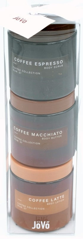 Jovo Set Body Scrup Coffe Espresso + Body Butter Coffe Macchiato + Body Lotion Coffe Latte