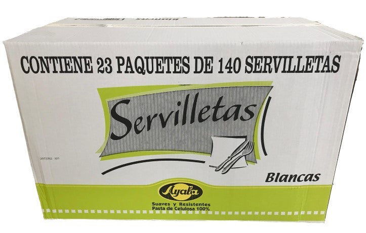 Ayala Servilletas Blancas Caja Pack 23x140U – Total 3220U