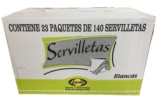 Ayala Servilletas Blancas Caja Pack 23x140U – Total 3220U