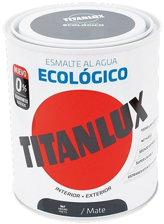 Titanlux Esmalte Al Agua Ecológico Interior y Exterior Mate 567 250 Ml