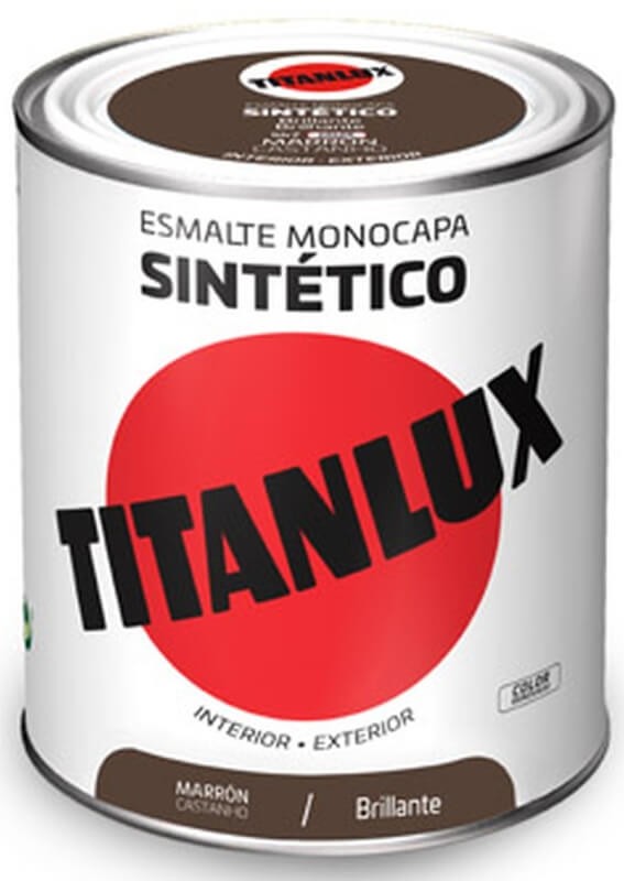 Titanlux Esmalte Monocapa Sintético Interior y Exterior Marrón Brillante 517 250