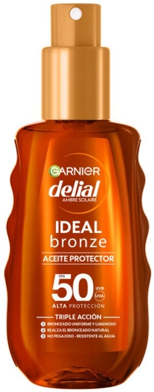 Garnier Delial Ideal Bronze Aceite Protector FPS 50 150 Ml