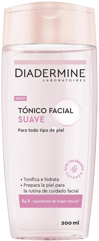 Diadermine Tónico Facial Suave 200 ml – Tonificación Natural para una Piel Equilibrada y Fresca
