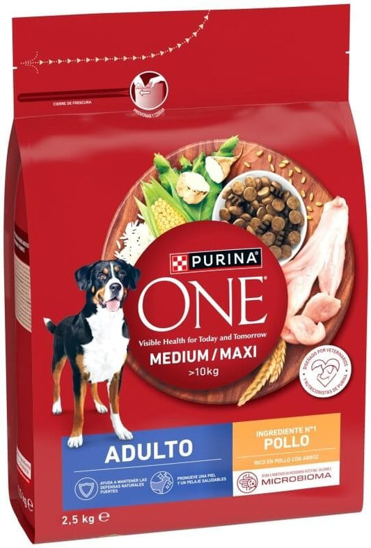 Purina One Medium Maxi 10KG Pollo & Arroz 2,5 Kg