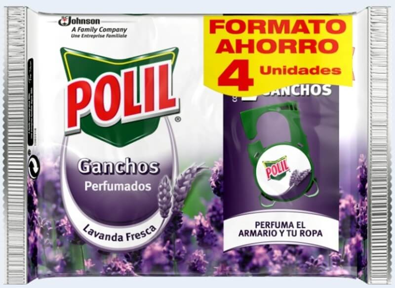 Polil Ganchos Perfumados Lavanda Fresca 4U - Aromatiza tu Ropa con un Toque de Frescura Natural