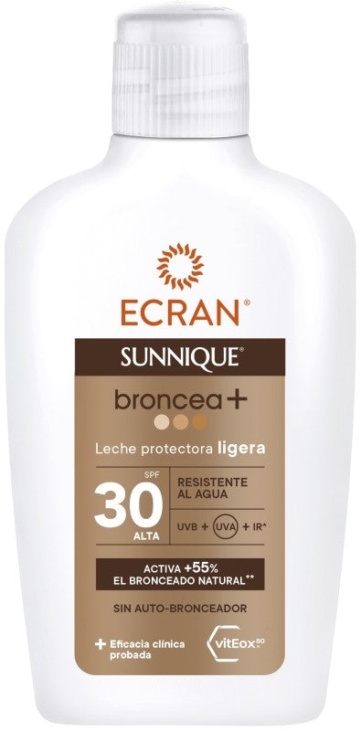 Ecran Sunnique Broncea+ Leche Protectora Ligera SPF30 200 ml